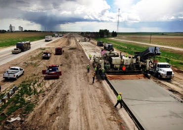 Picture of roadwork on Kansas highway